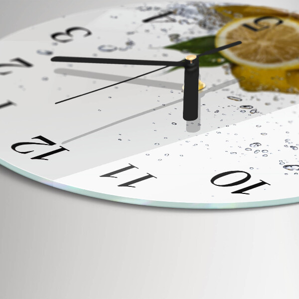Wanduhr rund Zitronen