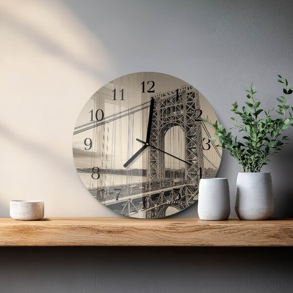 Wanduhr rund Golden Gate