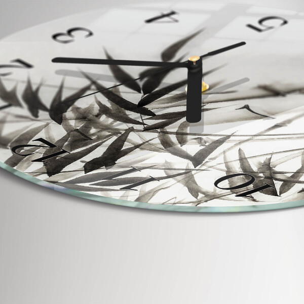 Wanduhr rund Bambus