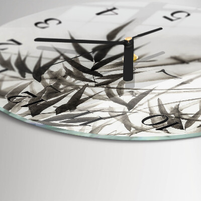 Wanduhr rund Bambus