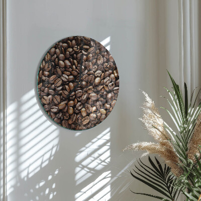 Wanduhr rund Kaffeebohnen