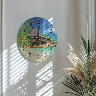 Wanduhr rund Insel