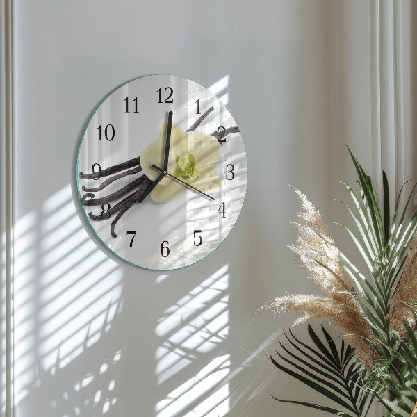Wanduhr rund Vanille