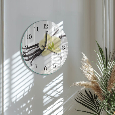 Wanduhr rund Vanille