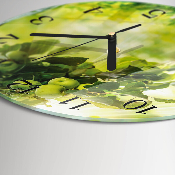 Wanduhr rund Apfelbaum