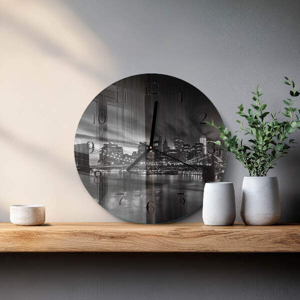 Wanduhr rund Stadt