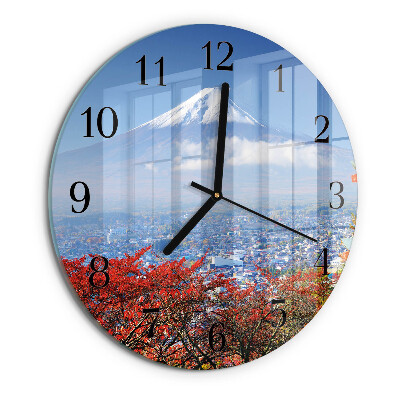 Wanduhr rund Berg