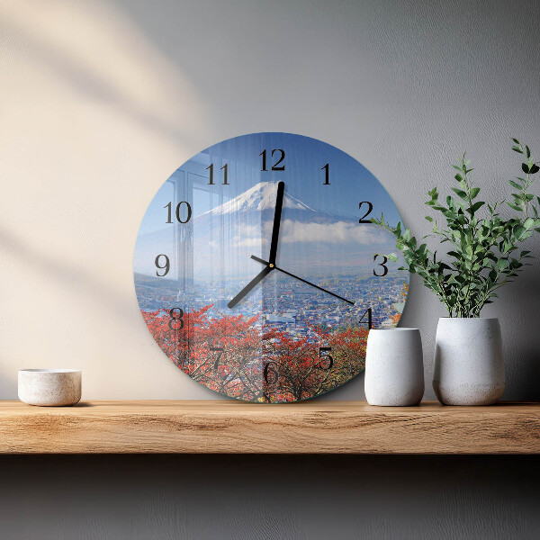 Wanduhr rund Berg