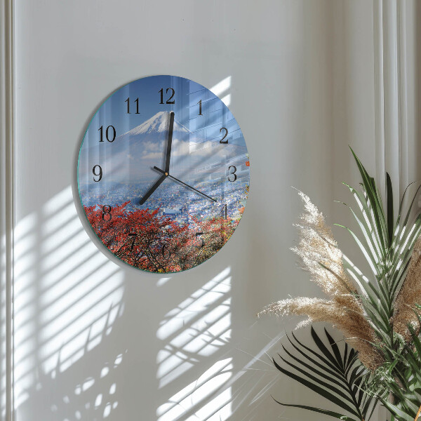 Wanduhr rund Berg