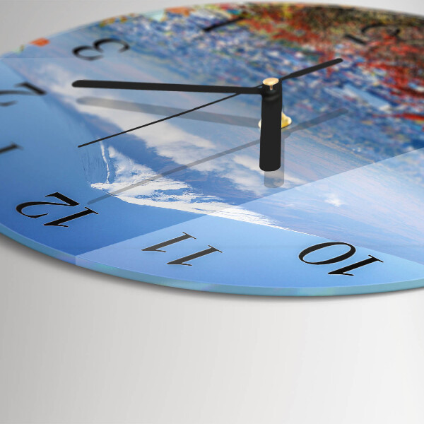 Wanduhr rund Berg