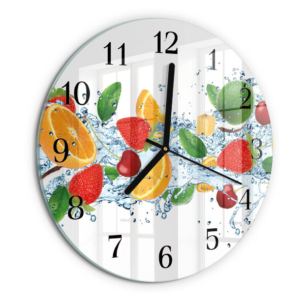 Wanduhr rund Obst