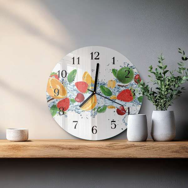 Wanduhr rund Obst