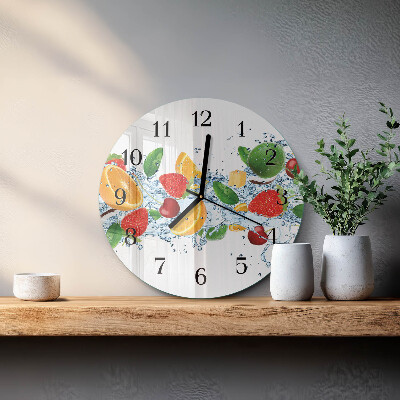 Wanduhr rund Obst
