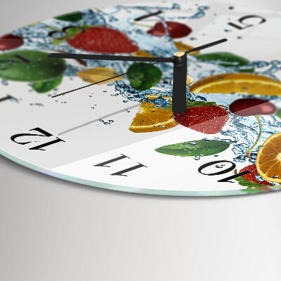 Wanduhr rund Obst