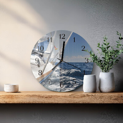 Wanduhr rund Yacht