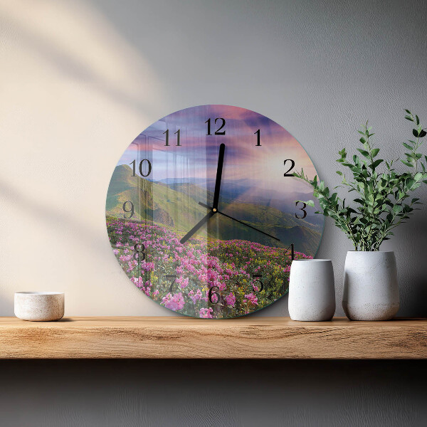 Wanduhr rund Landschaft