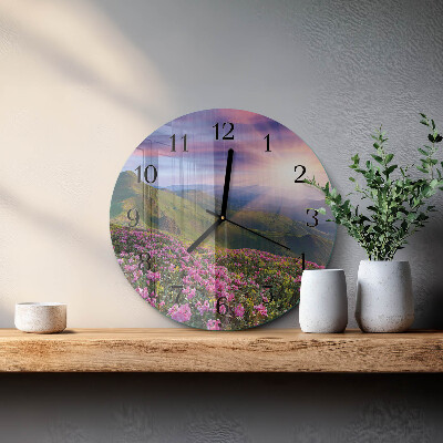 Wanduhr rund Landschaft