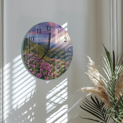 Wanduhr rund Landschaft