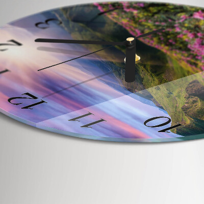 Wanduhr rund Landschaft