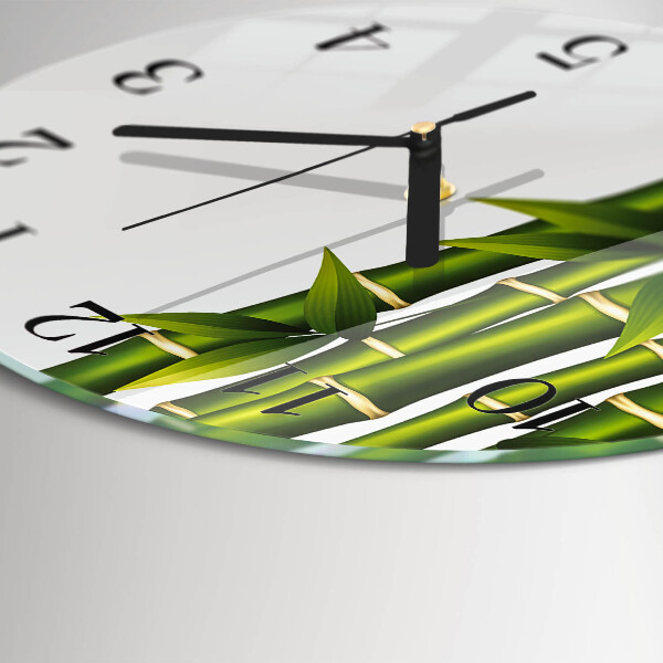 Wanduhr rund Bambus