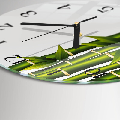 Wanduhr rund Bambus