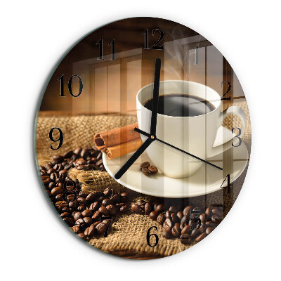 Wanduhr rund Kaffee