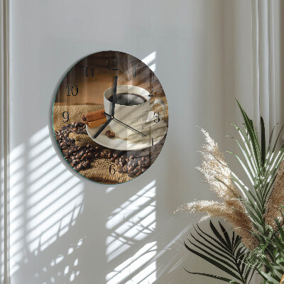 Wanduhr rund Kaffee