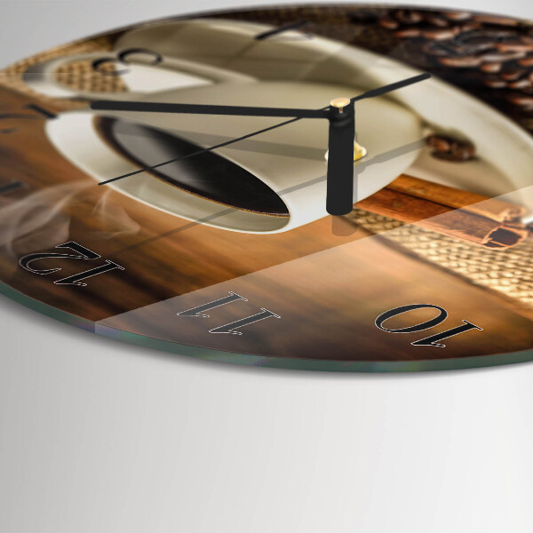 Wanduhr rund Kaffee