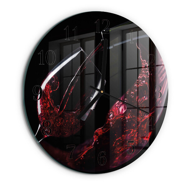 Wanduhr rund Wein