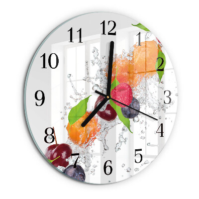 Wanduhr rund Obst
