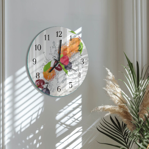Wanduhr rund Obst