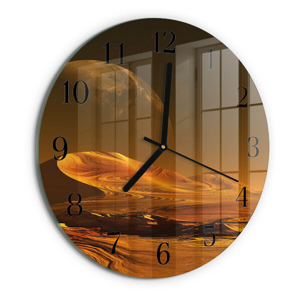 Wanduhr rund Wüste
