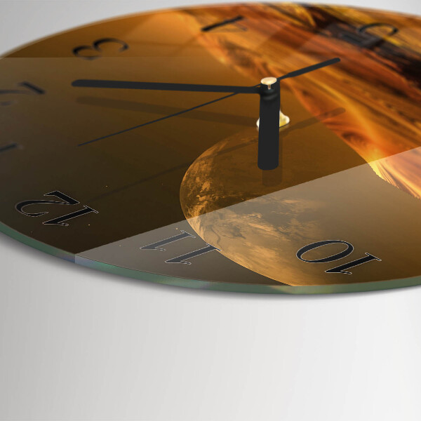 Wanduhr rund Wüste