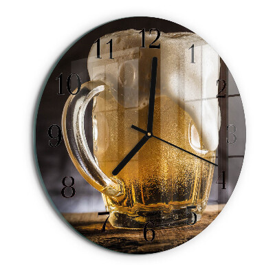 Wanduhr rund Bier
