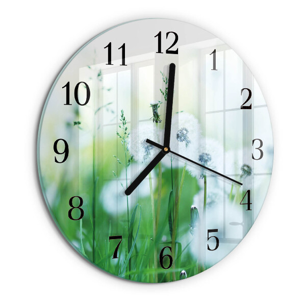 Wanduhr rund Wiese