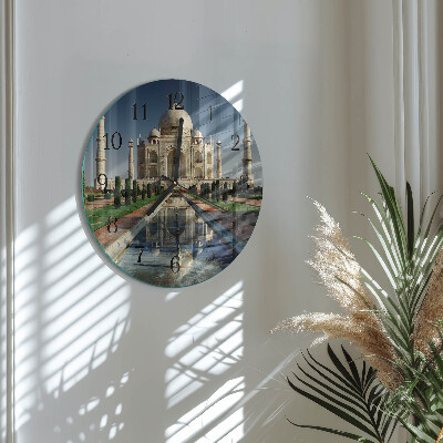 Wanduhr rund Taj Mahal