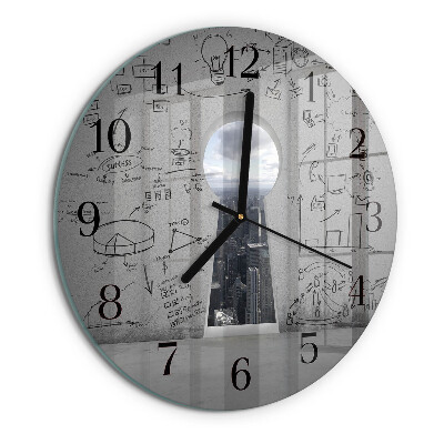 Wanduhr rund Schlüsselloch