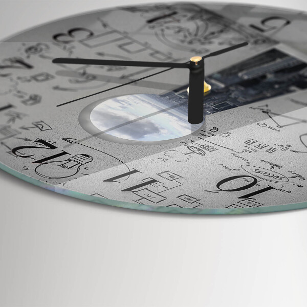 Wanduhr rund Schlüsselloch