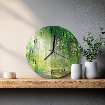 Wanduhr rund Waldnatur