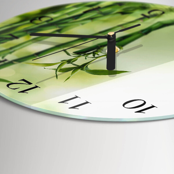 Wanduhr rund Bambus