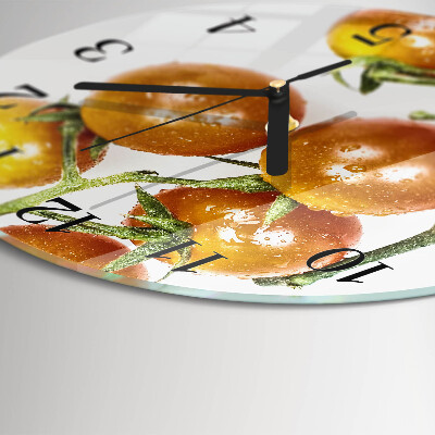 Wanduhr rund Tomaten