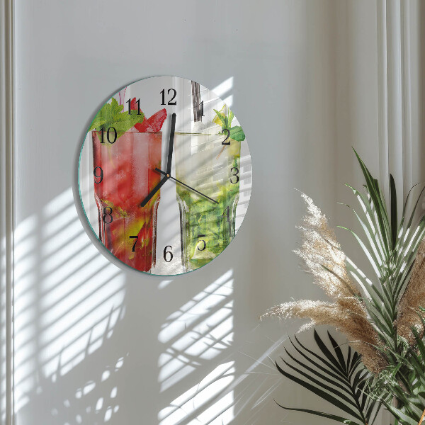 Wanduhr rund Cocktails