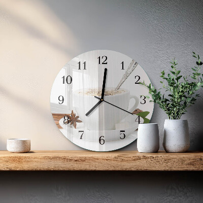 Wanduhr rund Eine Tasse Anis