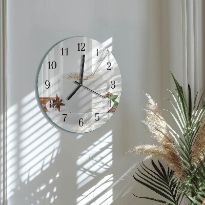 Wanduhr rund Eine Tasse Anis