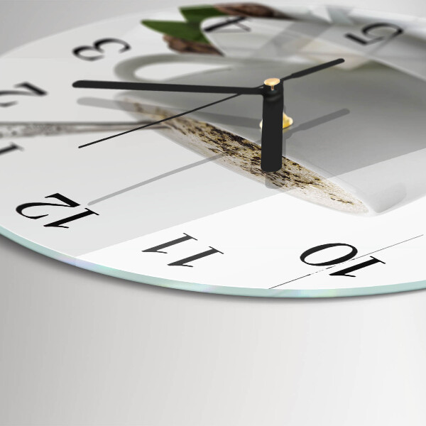 Wanduhr rund Eine Tasse Anis