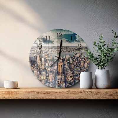 Wanduhr rund New York
