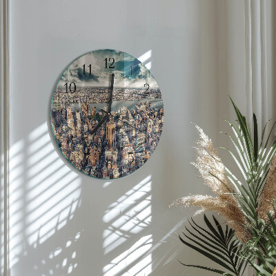 Wanduhr rund New York