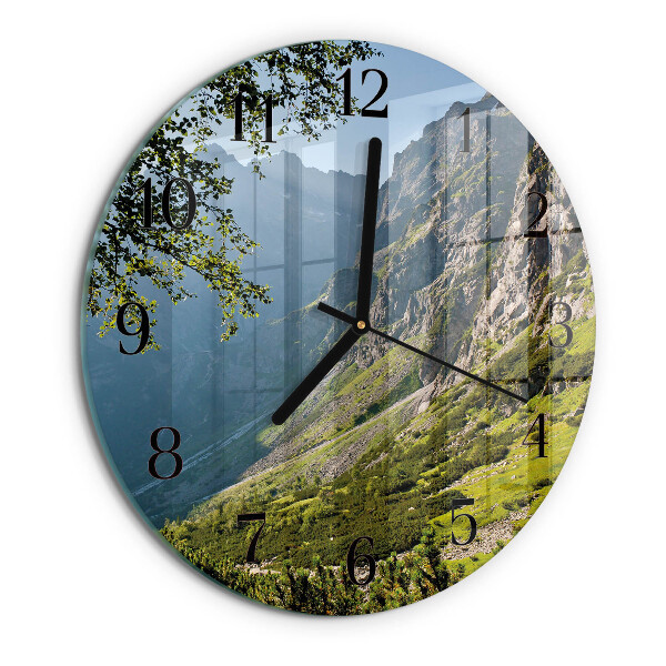 Wanduhr rund Gebirge