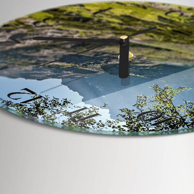 Wanduhr rund Gebirge