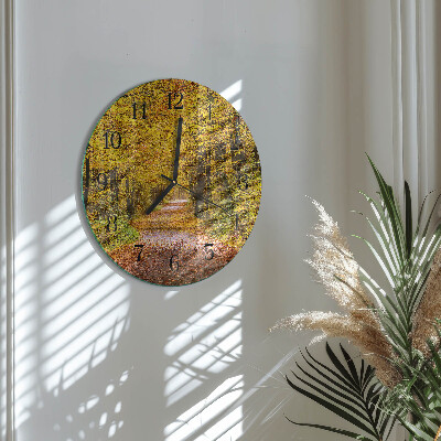 Wanduhr rund Waldweg